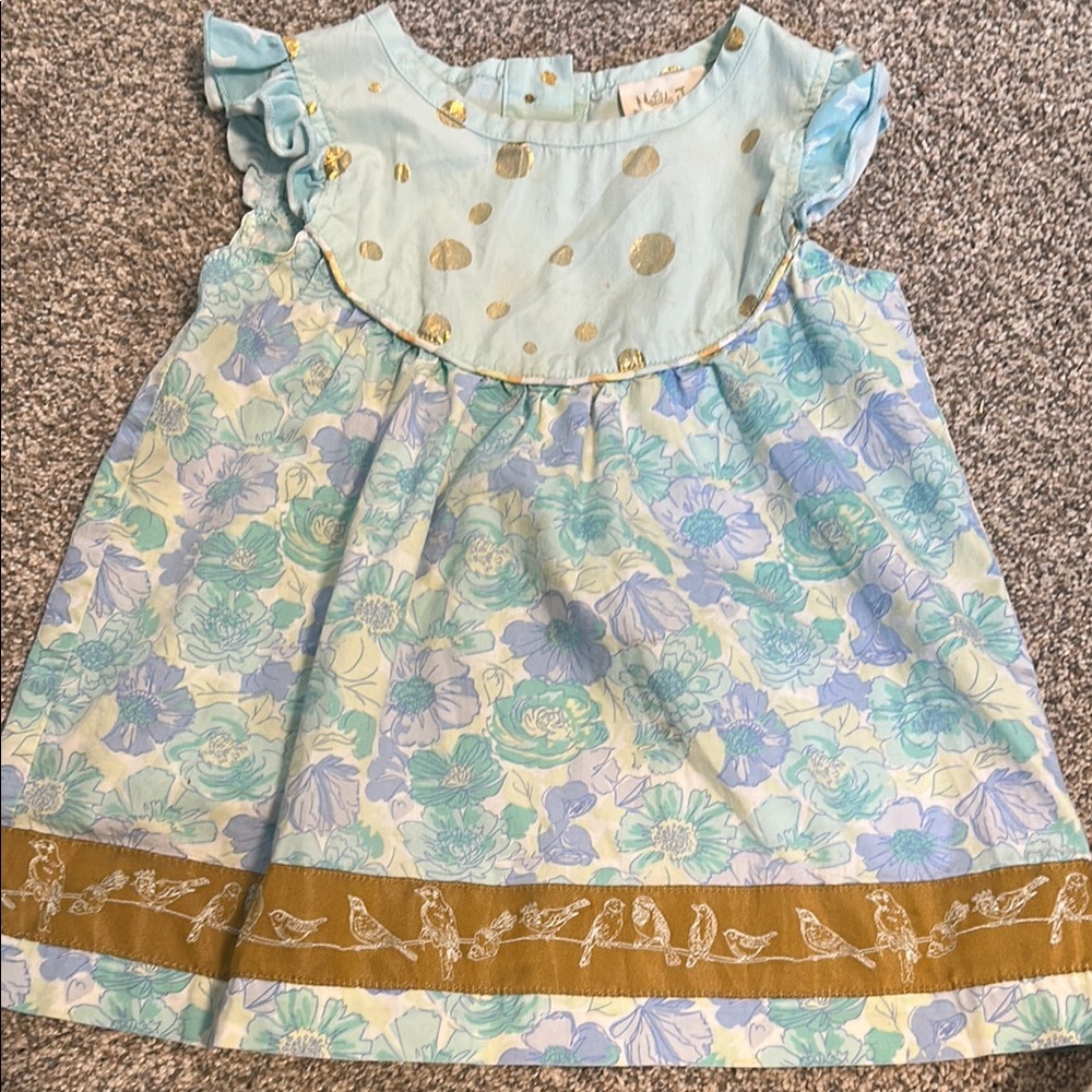 Matilda Jane Blue and Gold Kids Top